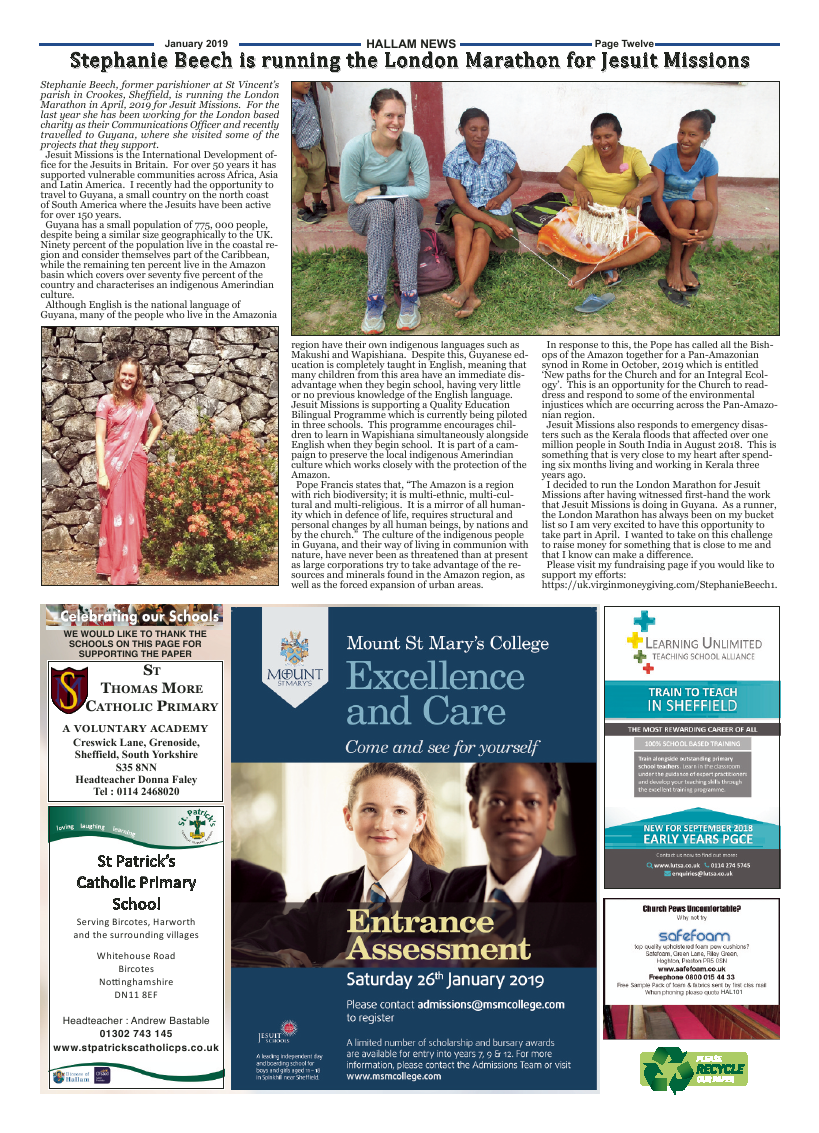 Jan 2019 edition of the Hallam News - Page 