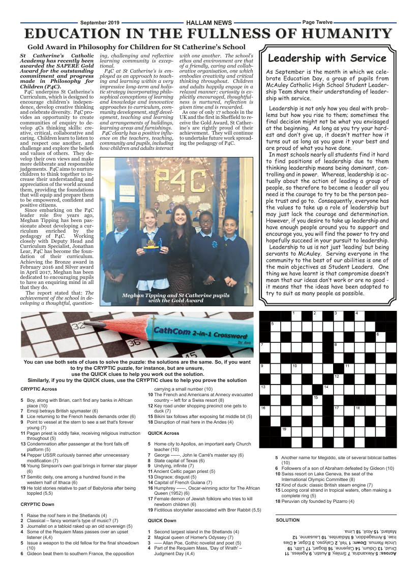 Sept 2019 edition of the Hallam News - Page 