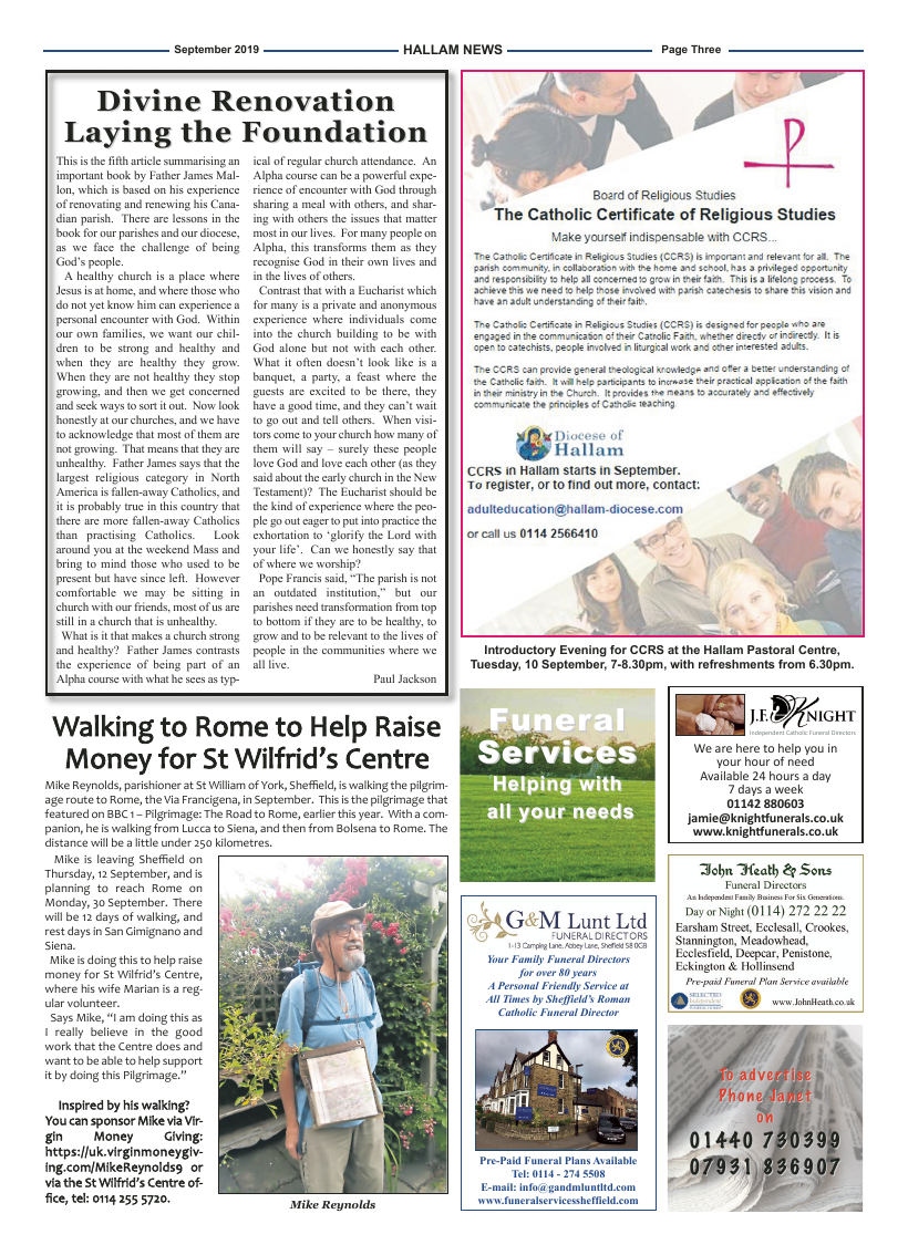 Sept 2019 edition of the Hallam News - Page 