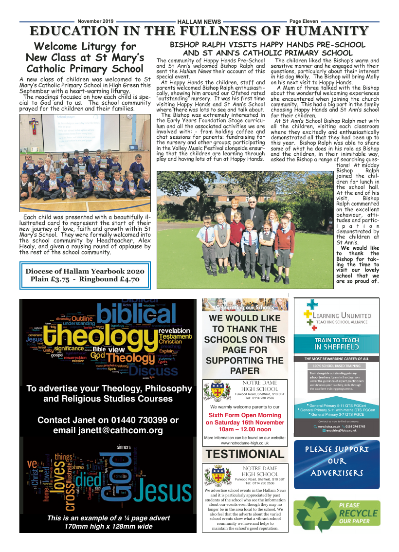 Nov 2019 edition of the Hallam News - Page 