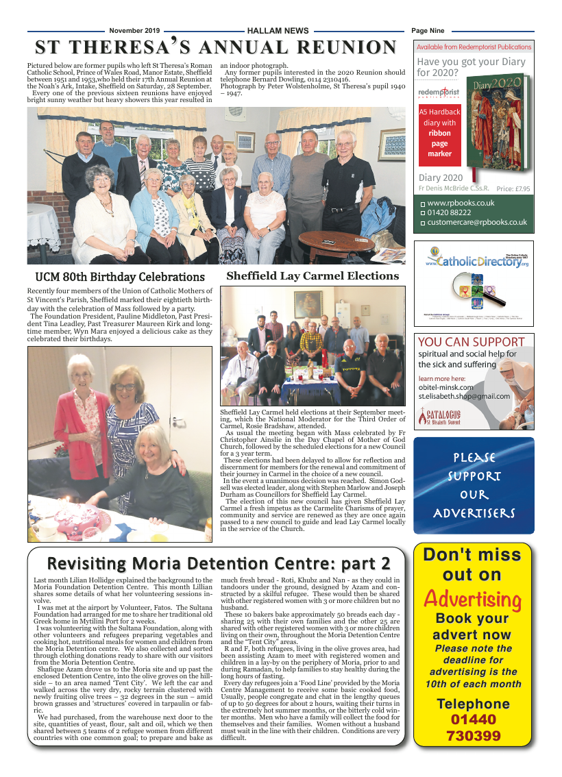 Nov 2019 edition of the Hallam News - Page 