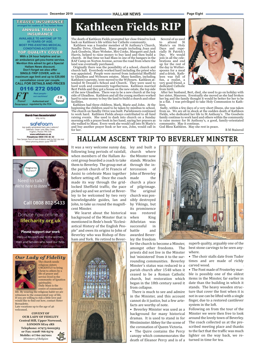 Dec 2019 edition of the Hallam News - Page 