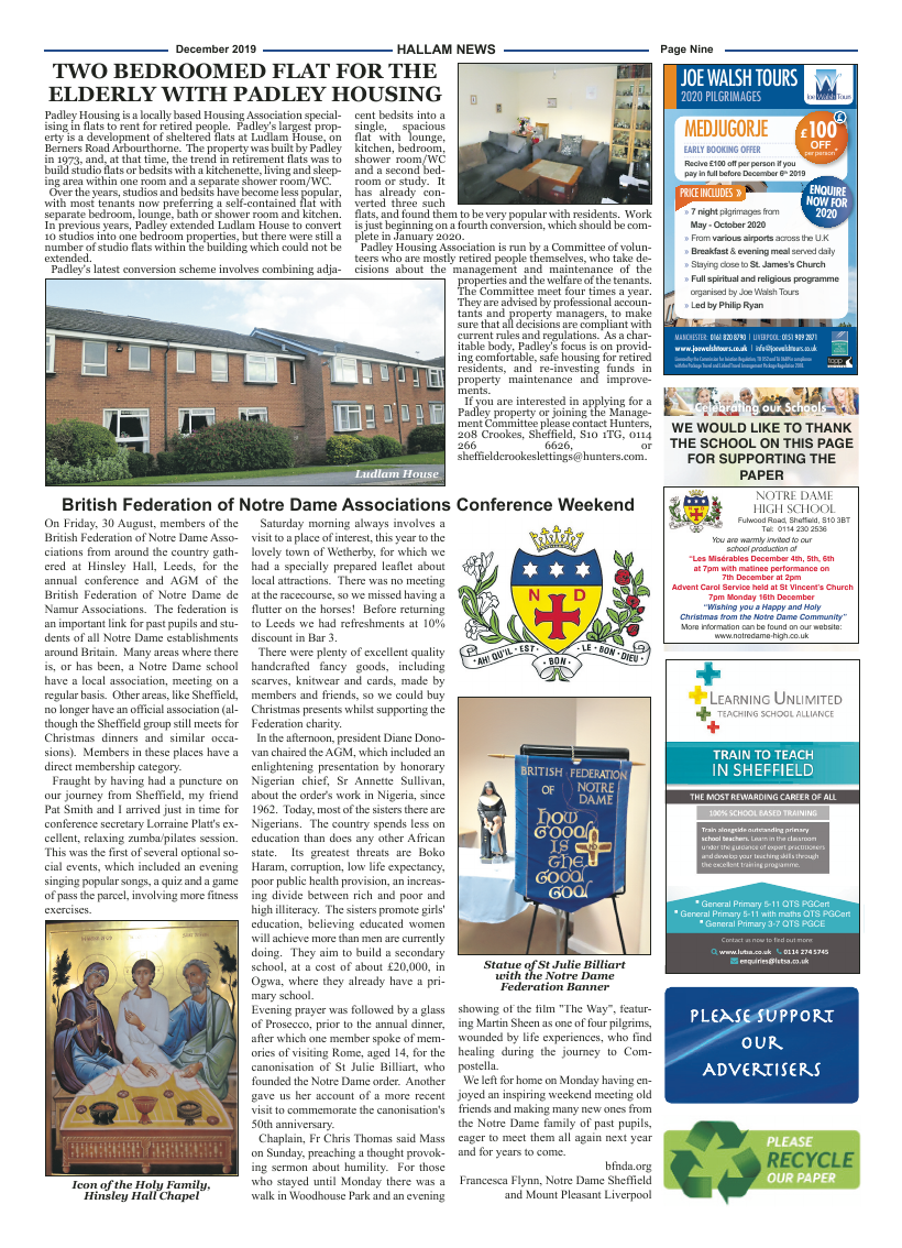 Dec 2019 edition of the Hallam News - Page 