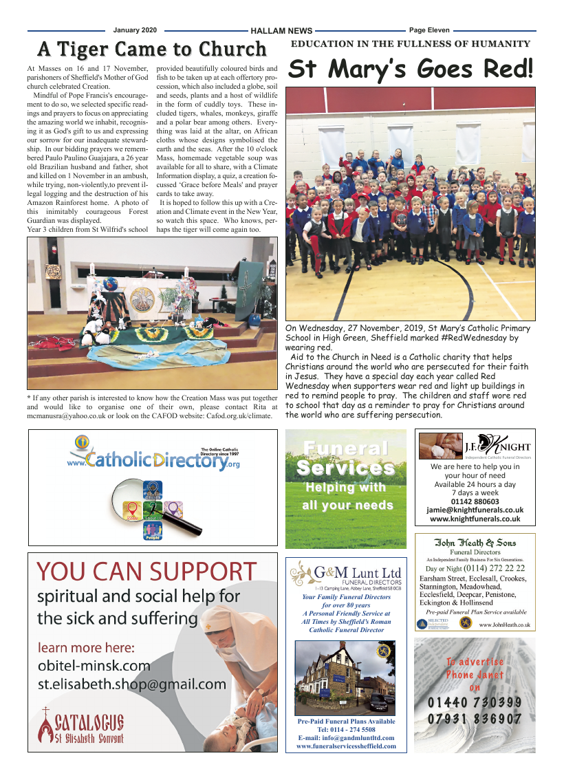 Jan 2020 edition of the Hallam News