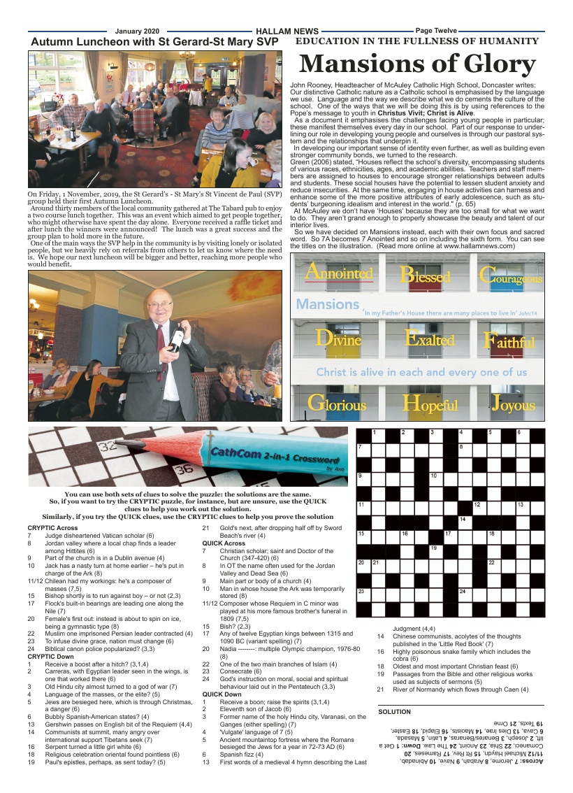 Jan 2020 edition of the Hallam News