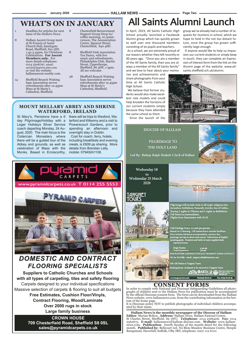 Jan 2020 edition of the Hallam News