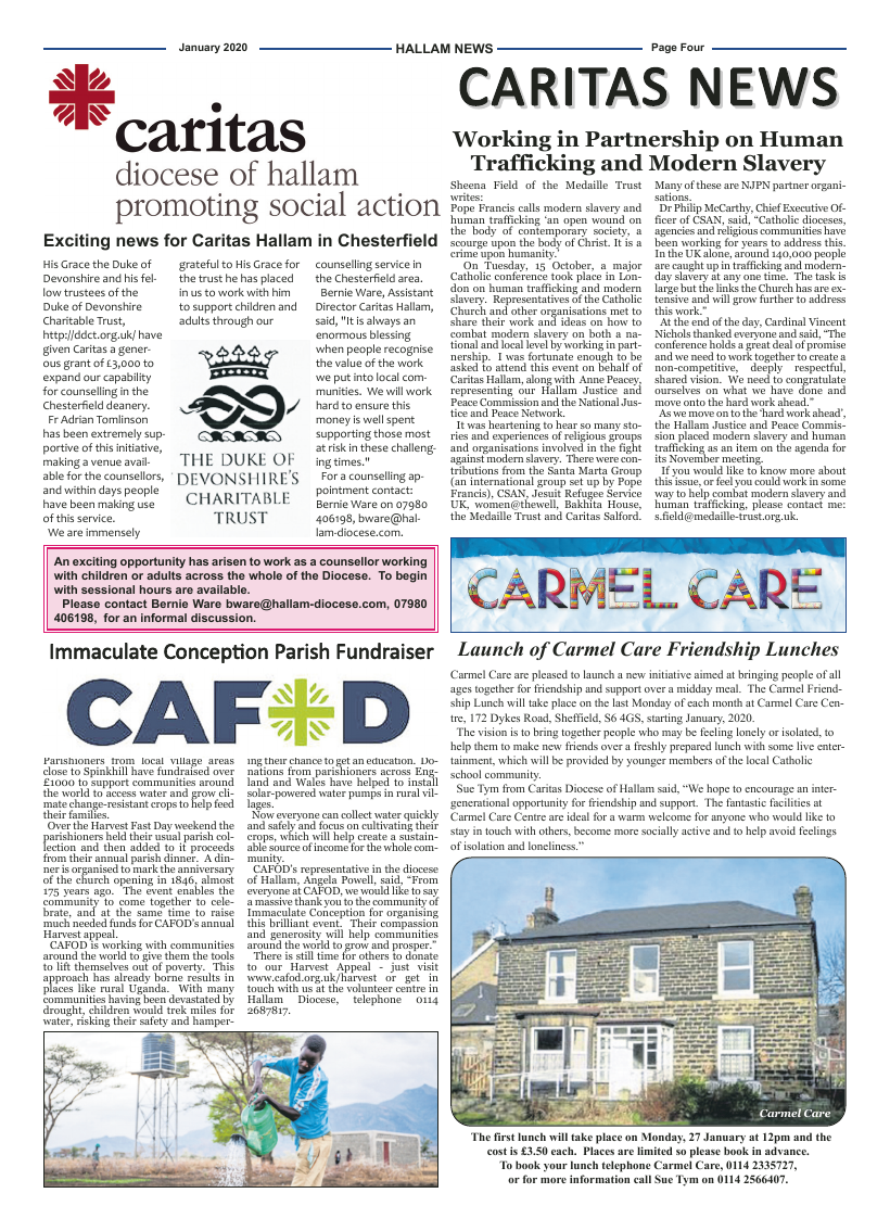 Jan 2020 edition of the Hallam News