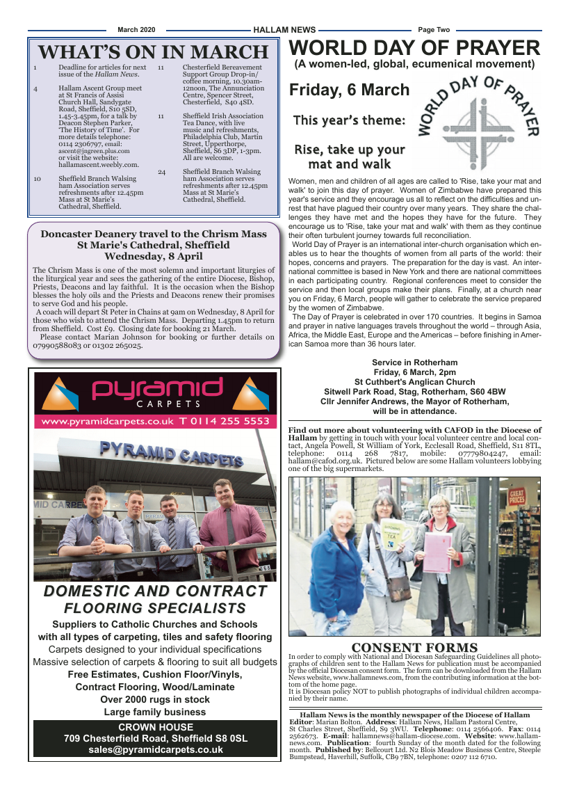 Mar 2020 edition of the Hallam News