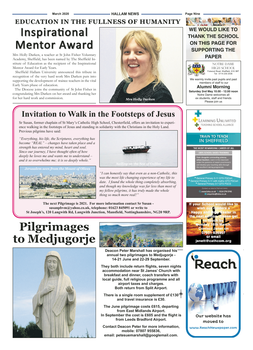 Mar 2020 edition of the Hallam News