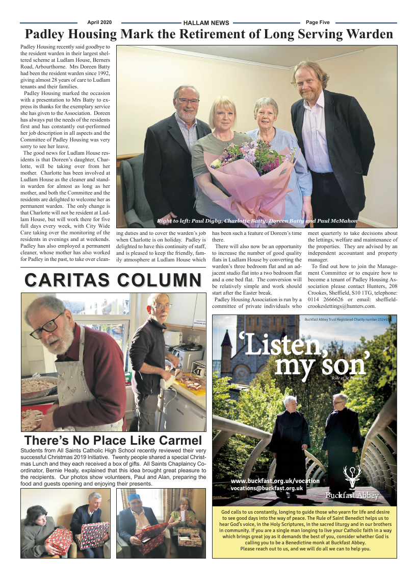 Apr 2020 edition of the Hallam News