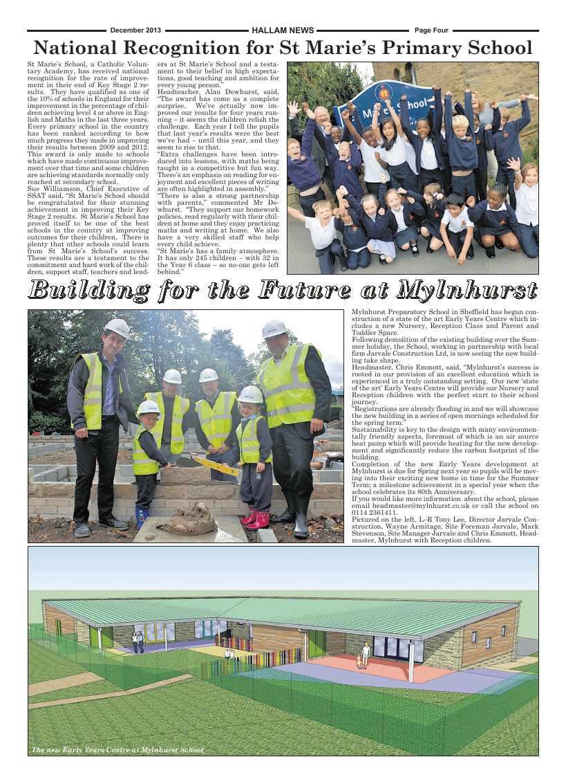 Dec 2013 edition of the Hallam News