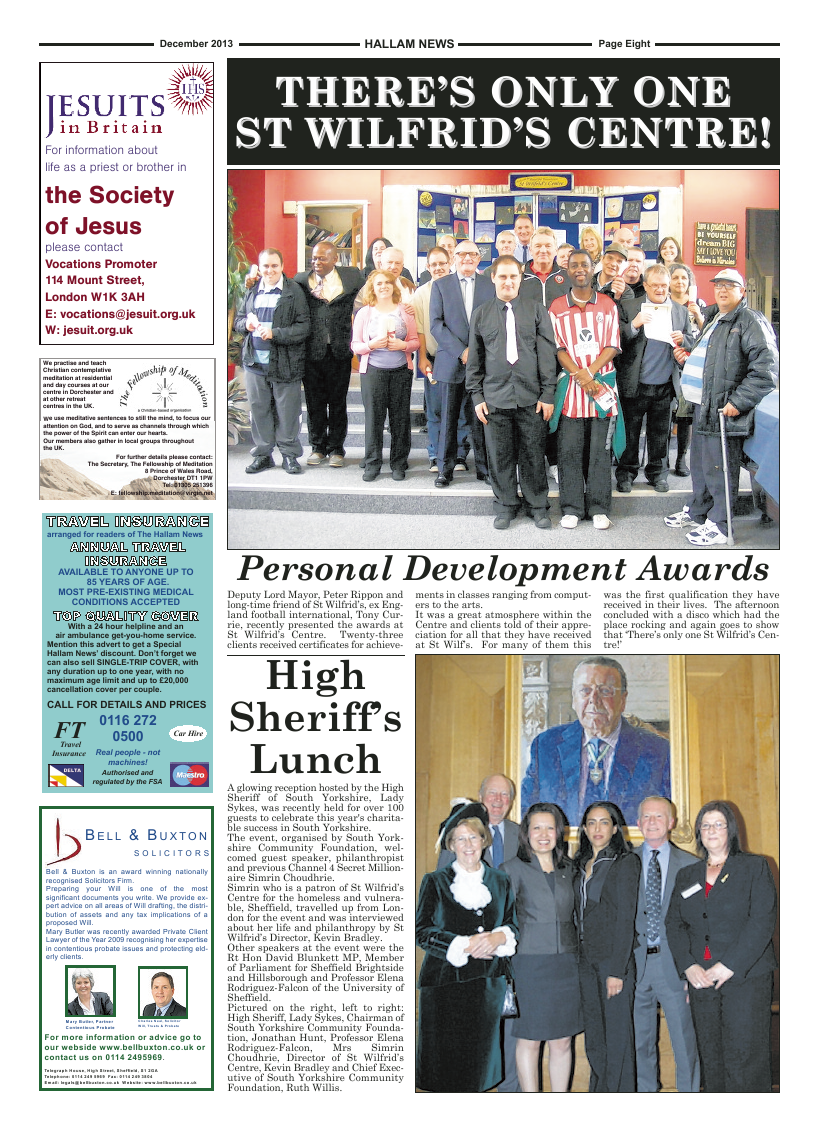 Dec 2013 edition of the Hallam News