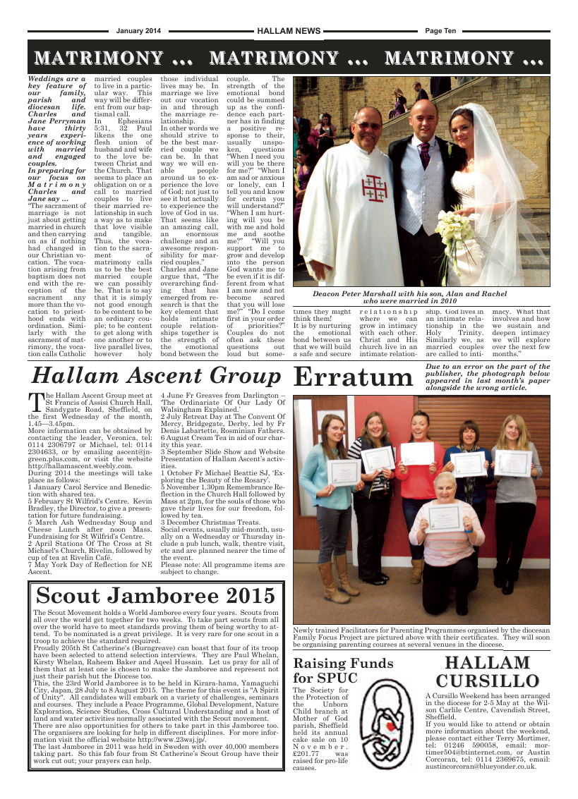 Jan 2014 edition of the Hallam News