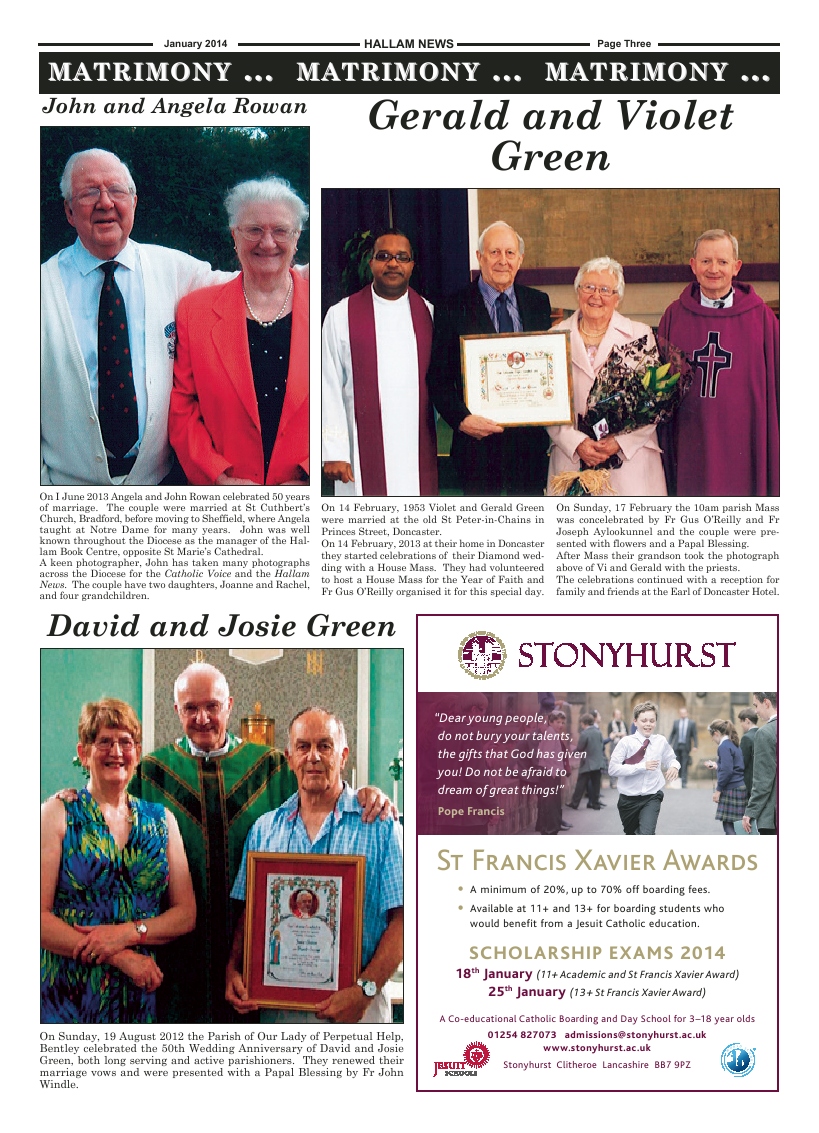 Jan 2014 edition of the Hallam News