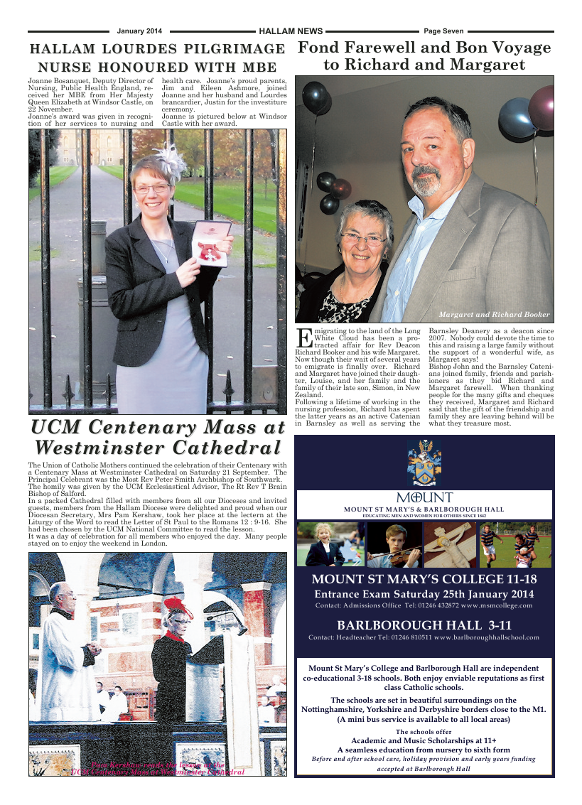 Jan 2014 edition of the Hallam News