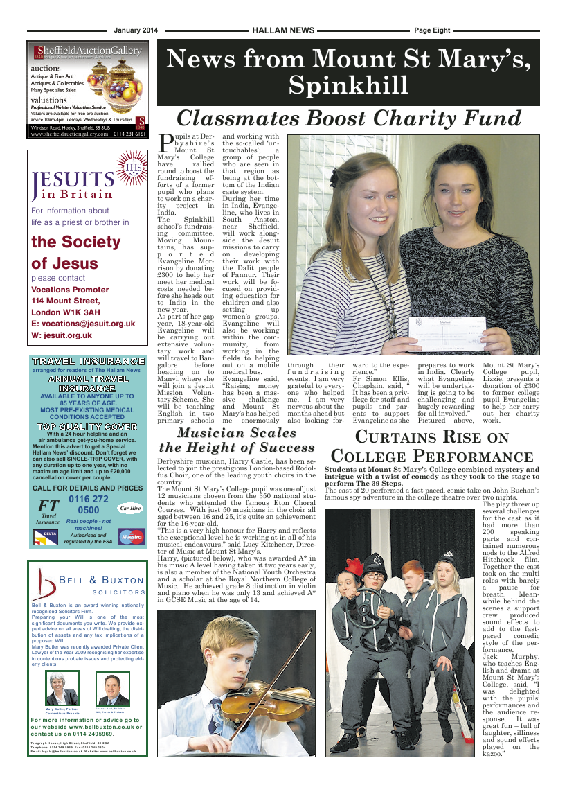 Jan 2014 edition of the Hallam News