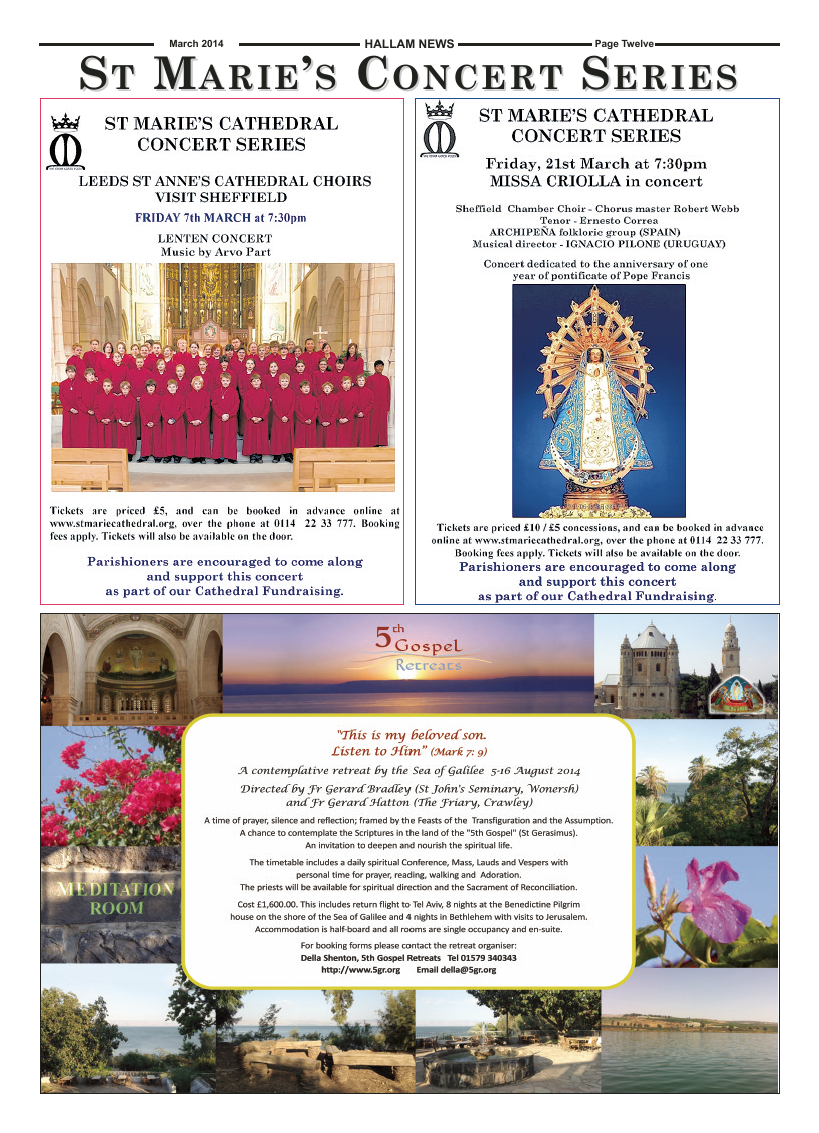 Mar 2014 edition of the Hallam News