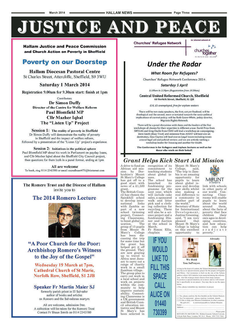 Mar 2014 edition of the Hallam News