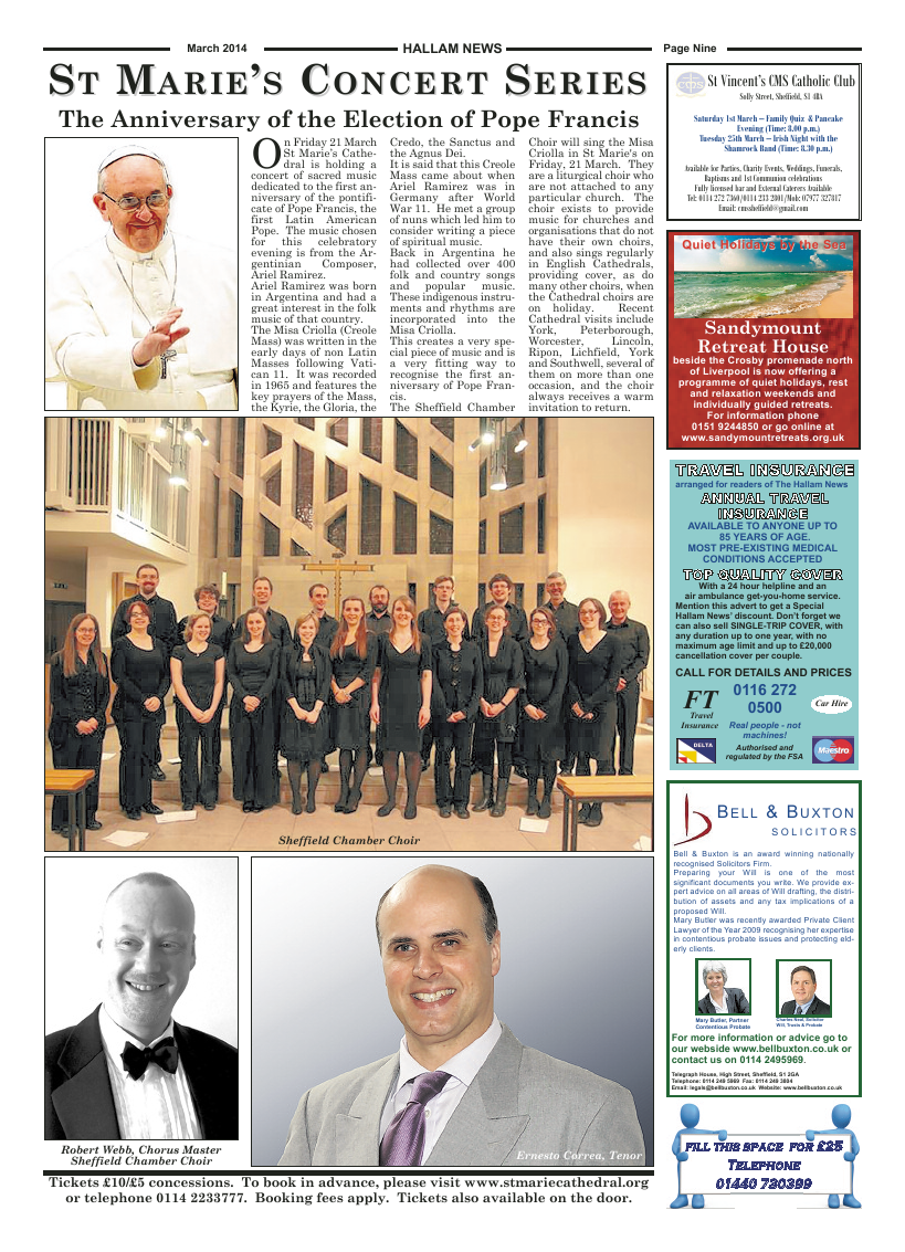 Mar 2014 edition of the Hallam News