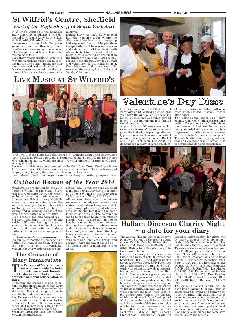 Apr 2014 edition of the Hallam News