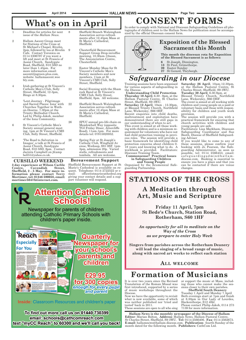 Apr 2014 edition of the Hallam News