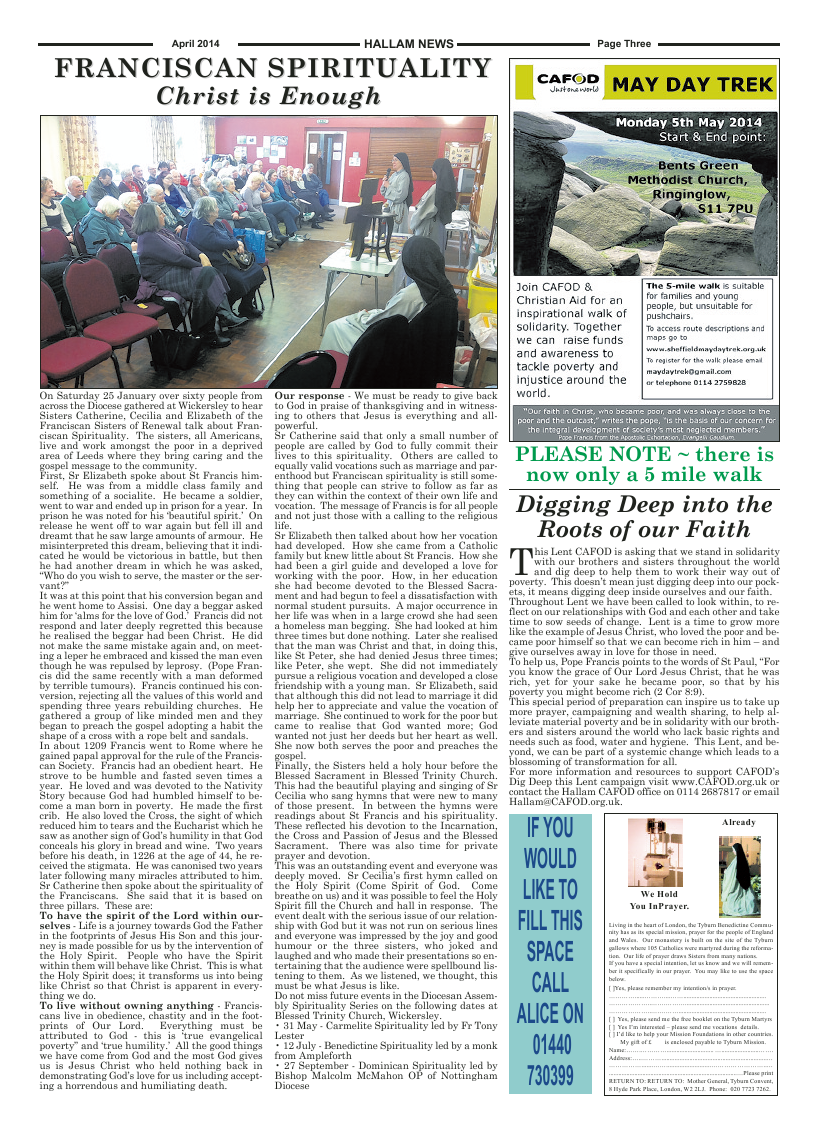 Apr 2014 edition of the Hallam News