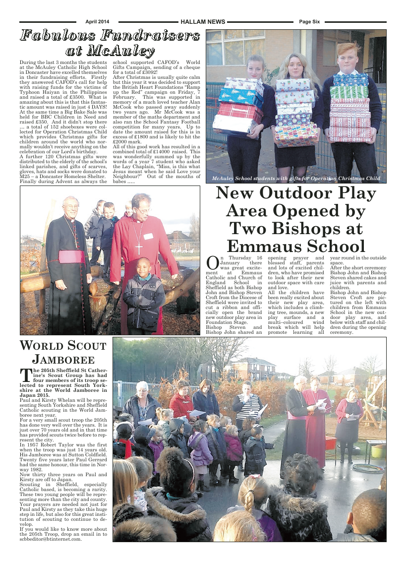 Apr 2014 edition of the Hallam News