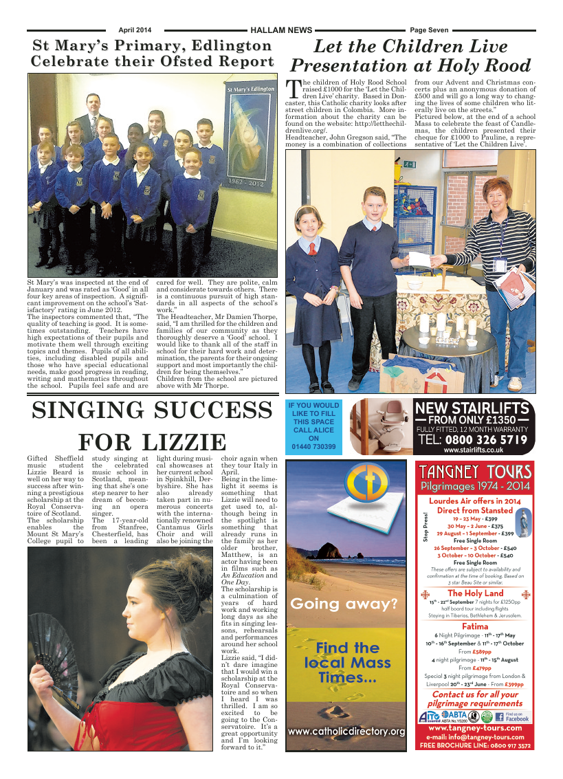 Apr 2014 edition of the Hallam News