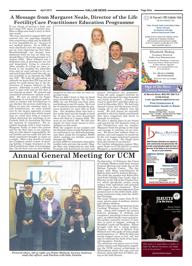 Apr 2014 edition of the Hallam News