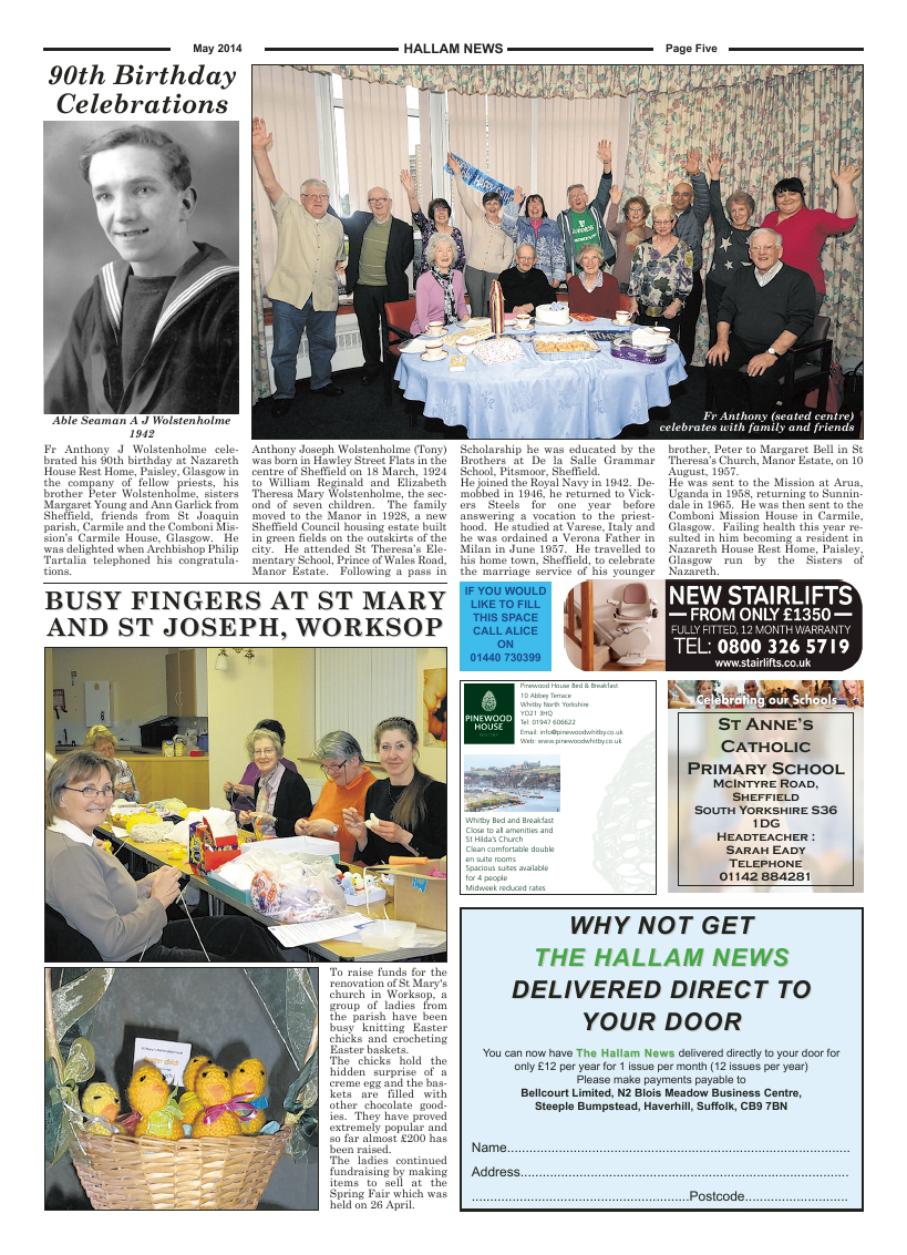 May 2014 edition of the Hallam News