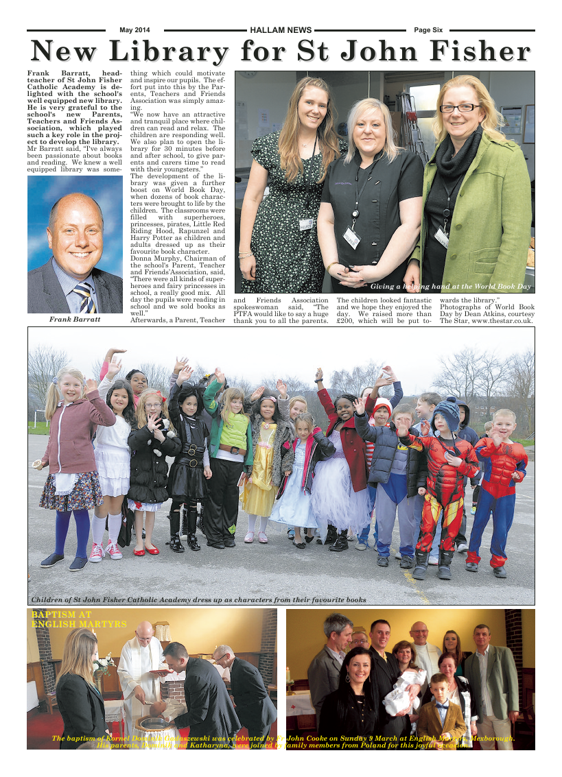 May 2014 edition of the Hallam News