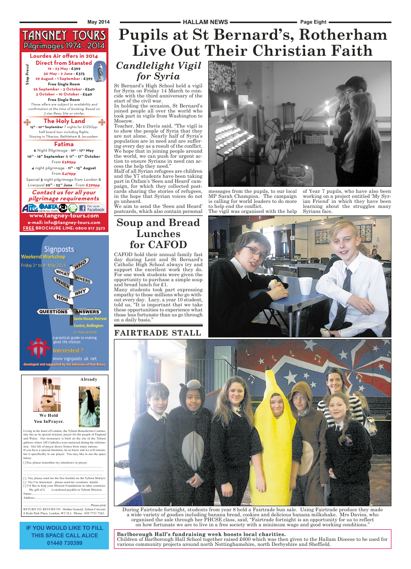 May 2014 edition of the Hallam News