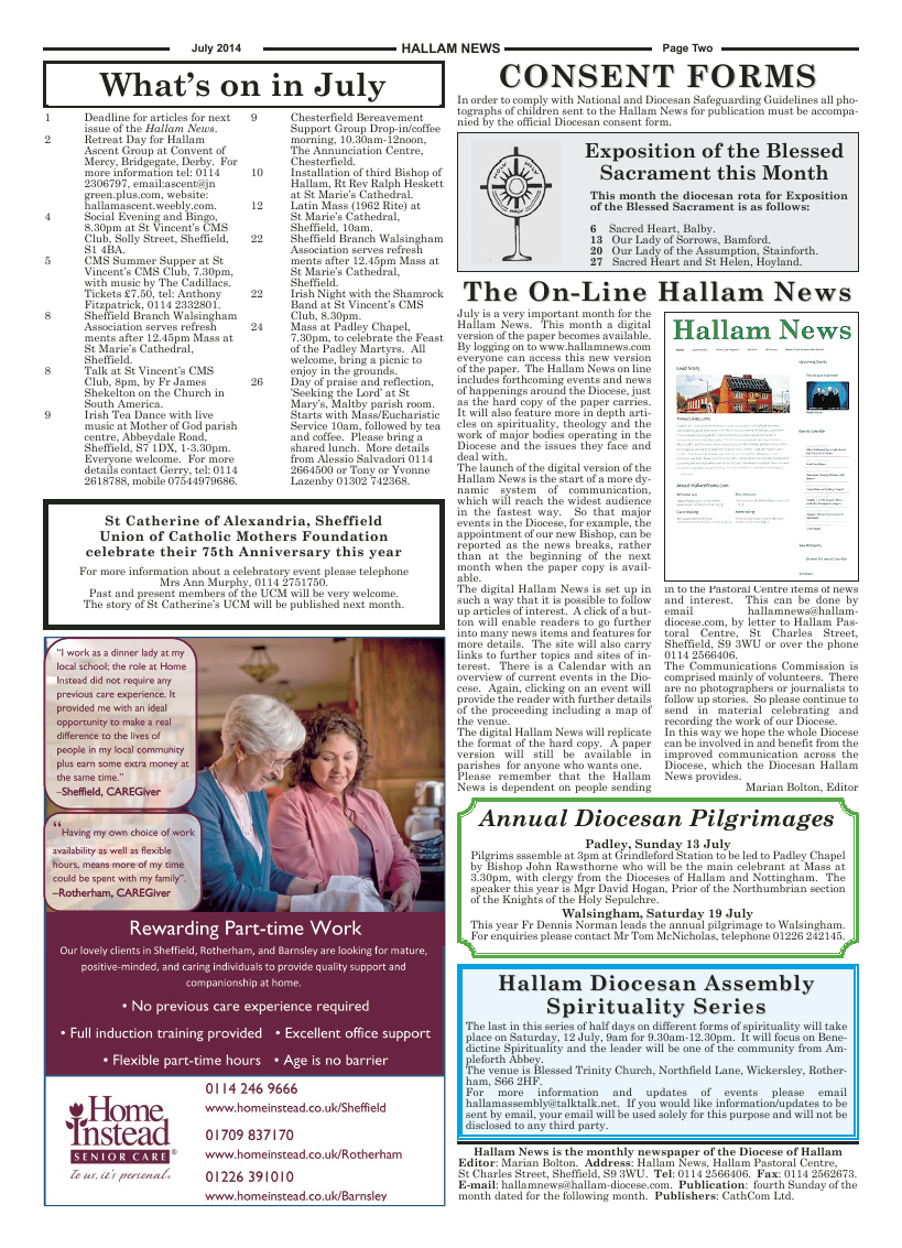 Jul 2014 edition of the Hallam News