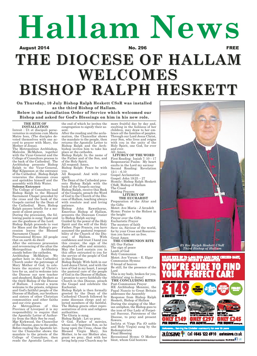 Aug 2014 edition of the Hallam News