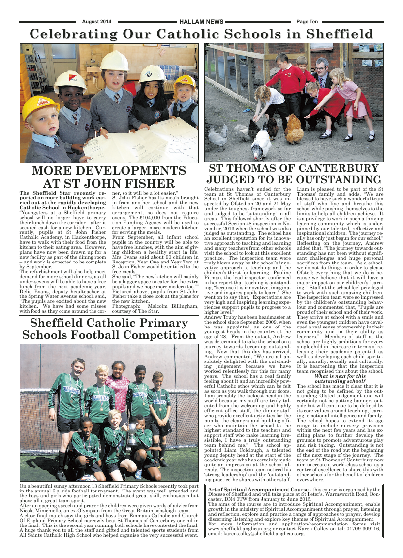 Aug 2014 edition of the Hallam News