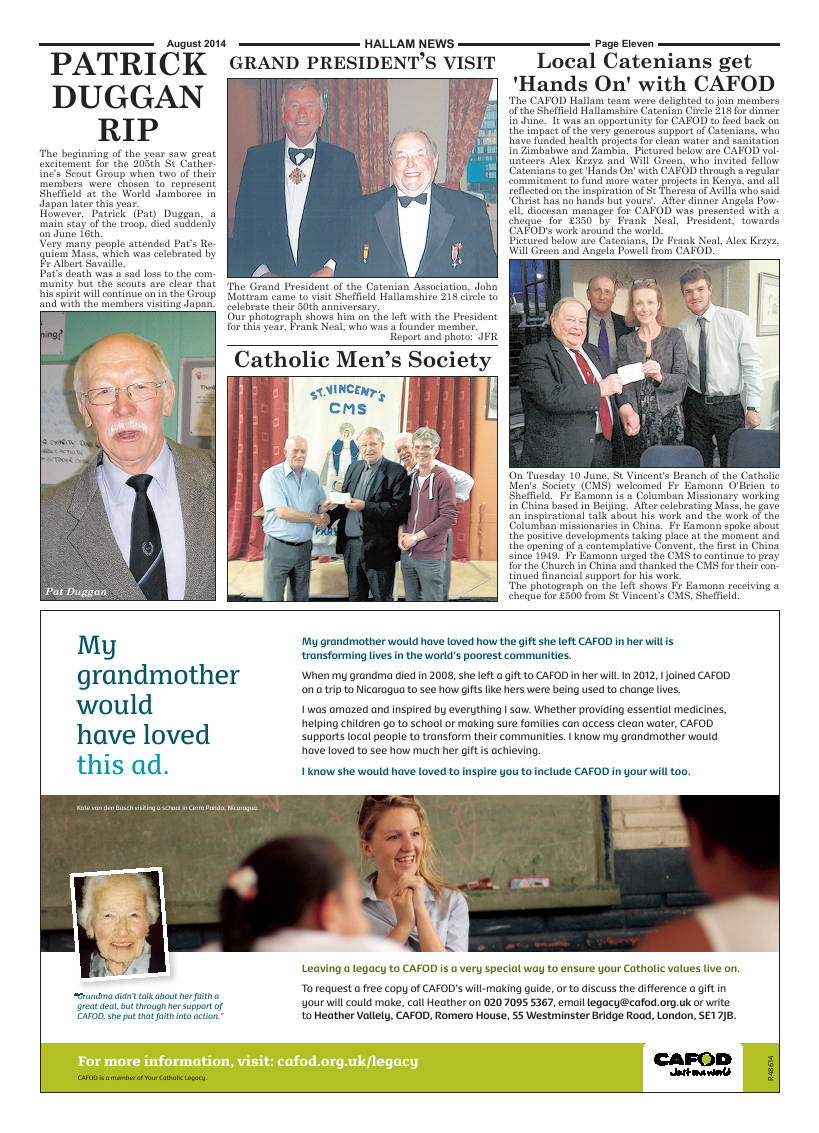 Aug 2014 edition of the Hallam News