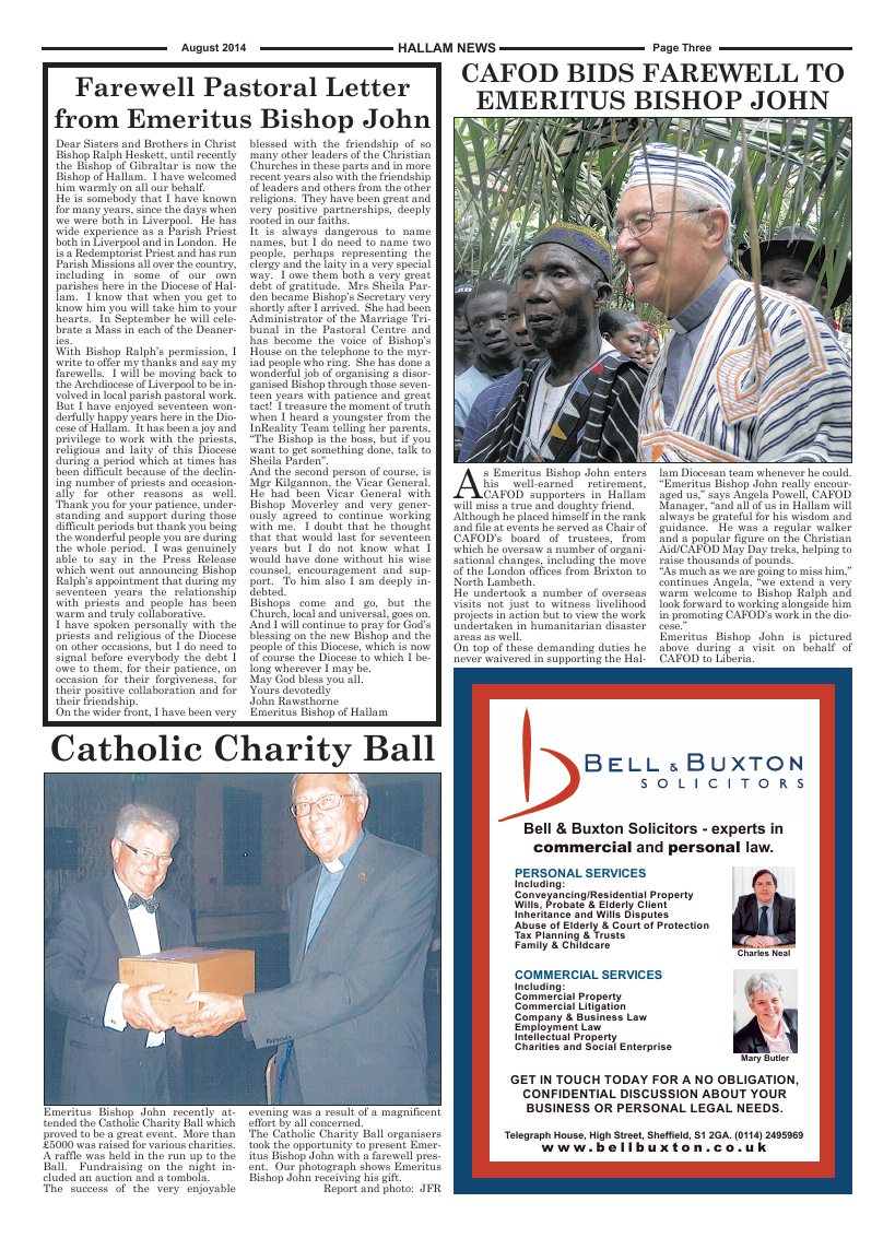 Aug 2014 edition of the Hallam News