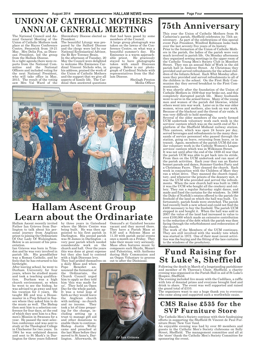 Aug 2014 edition of the Hallam News