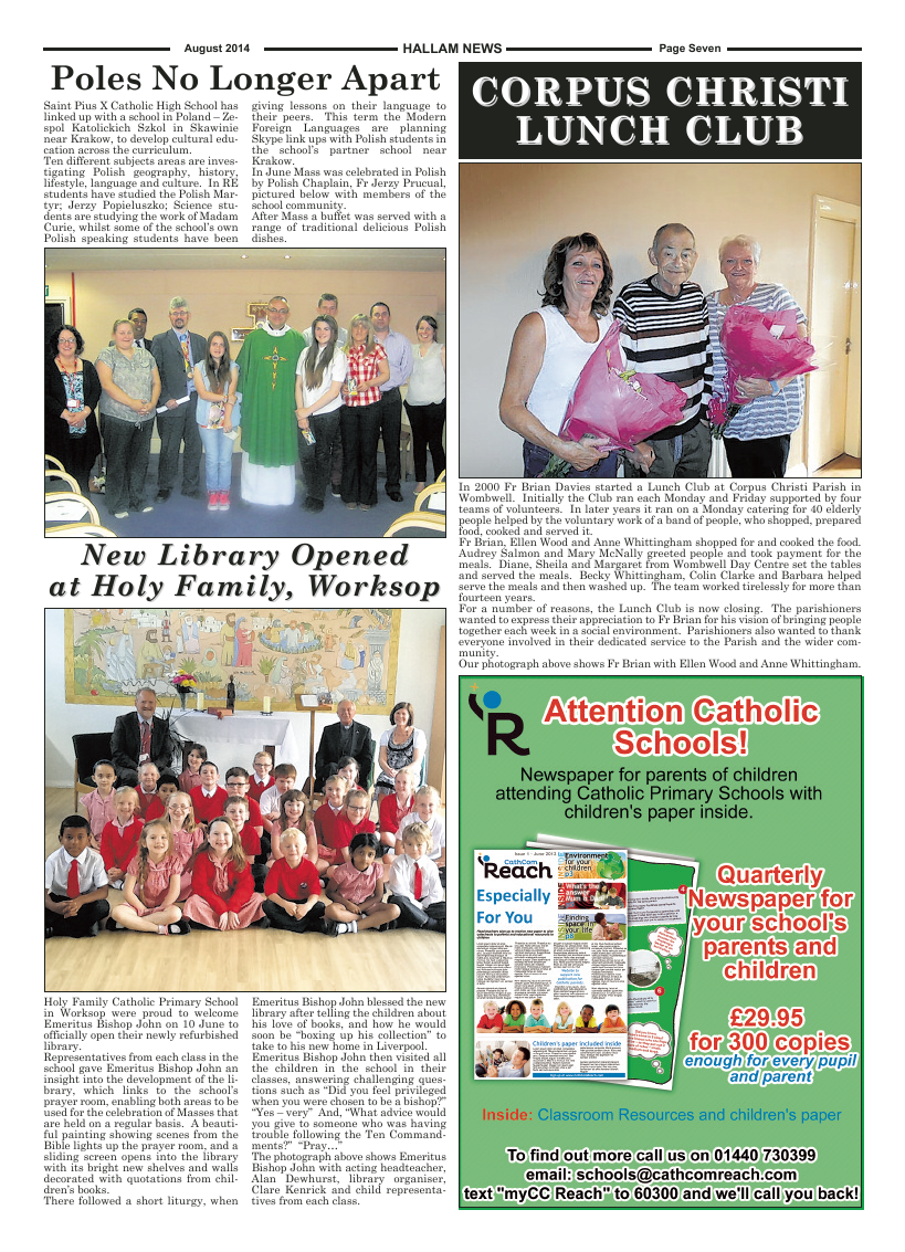 Aug 2014 edition of the Hallam News