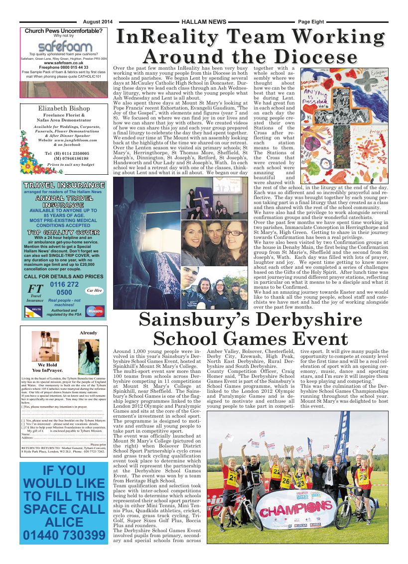 Aug 2014 edition of the Hallam News