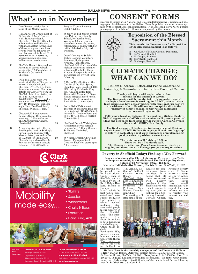 Nov 2014 edition of the Hallam News