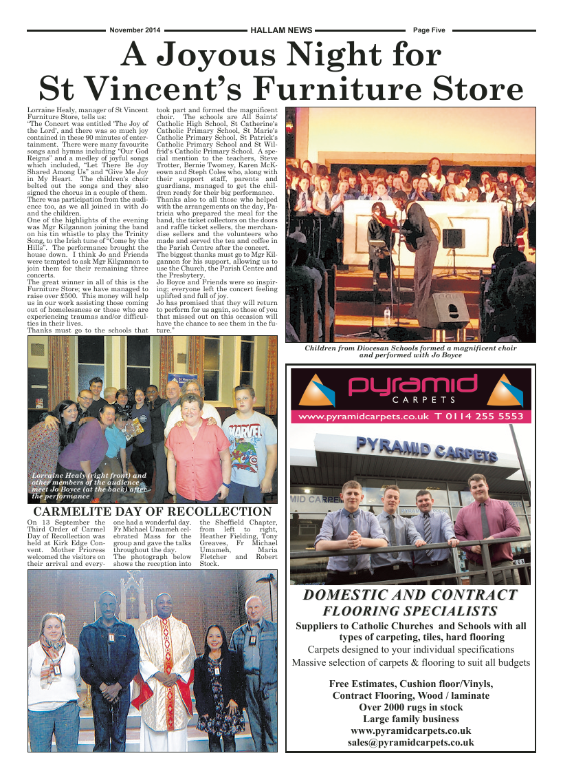 Nov 2014 edition of the Hallam News