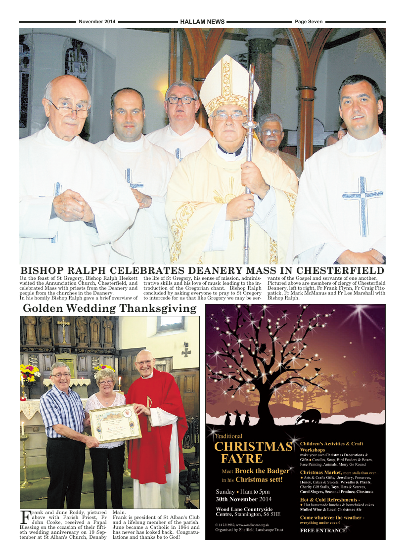 Nov 2014 edition of the Hallam News