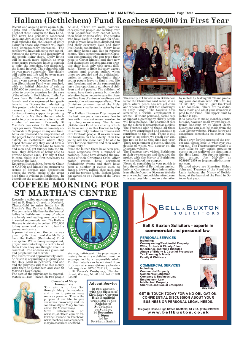 Dec 2014 edition of the Hallam News