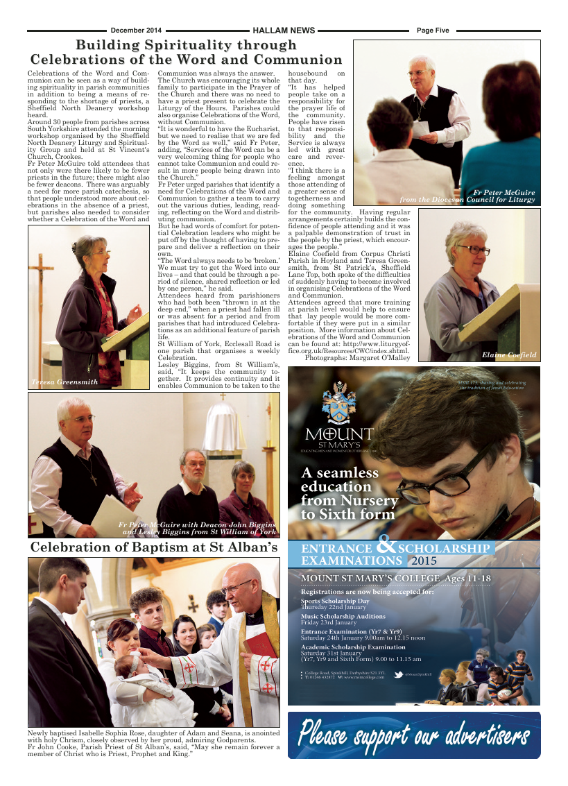 Dec 2014 edition of the Hallam News