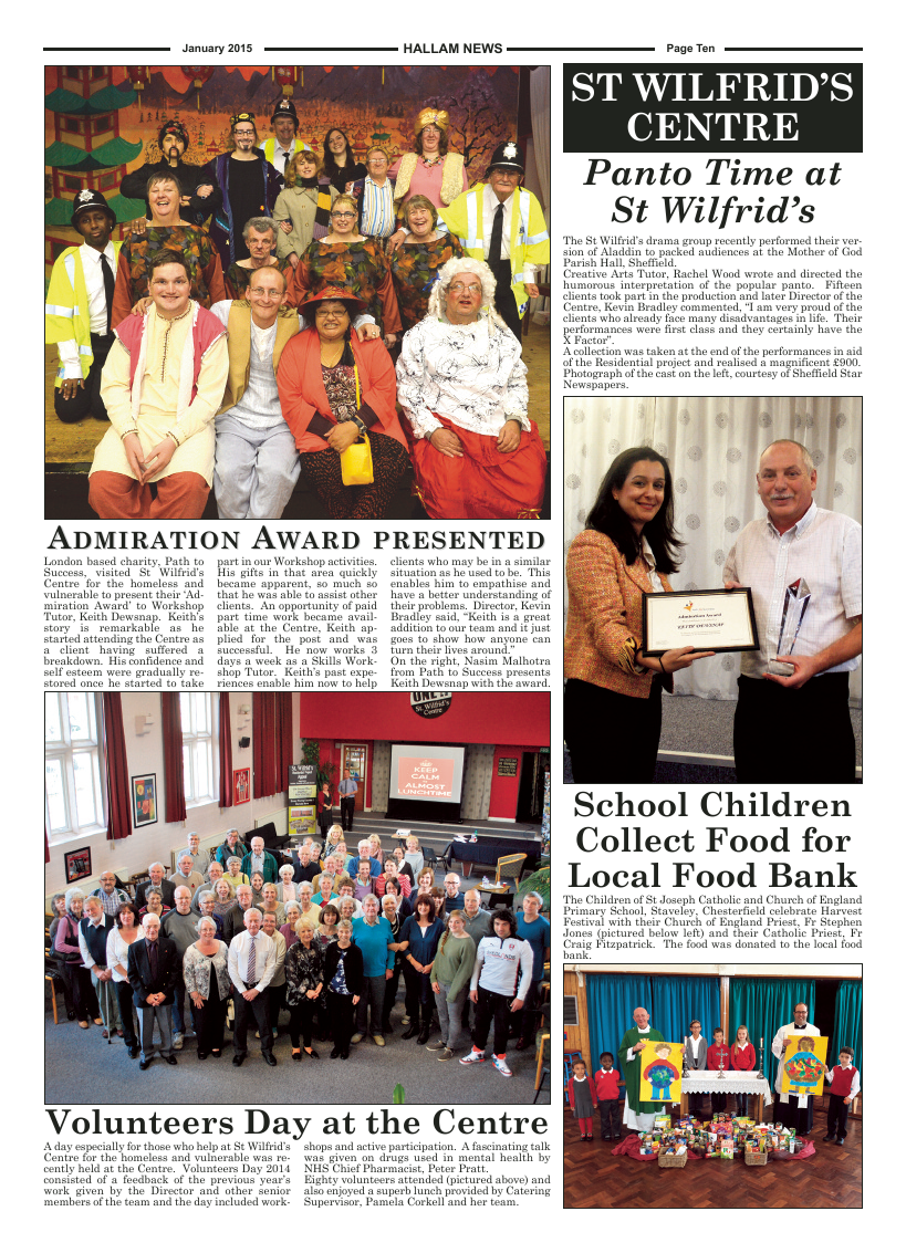 Jan 2015 edition of the Hallam News