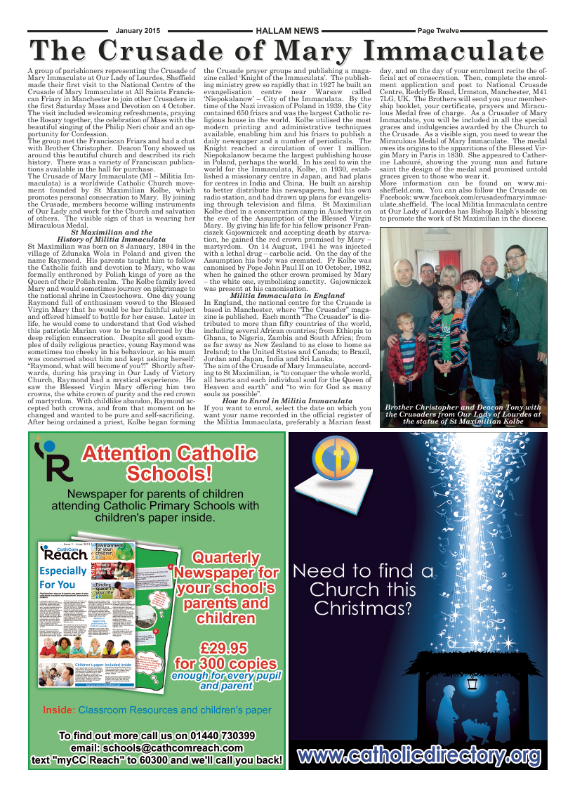 Jan 2015 edition of the Hallam News