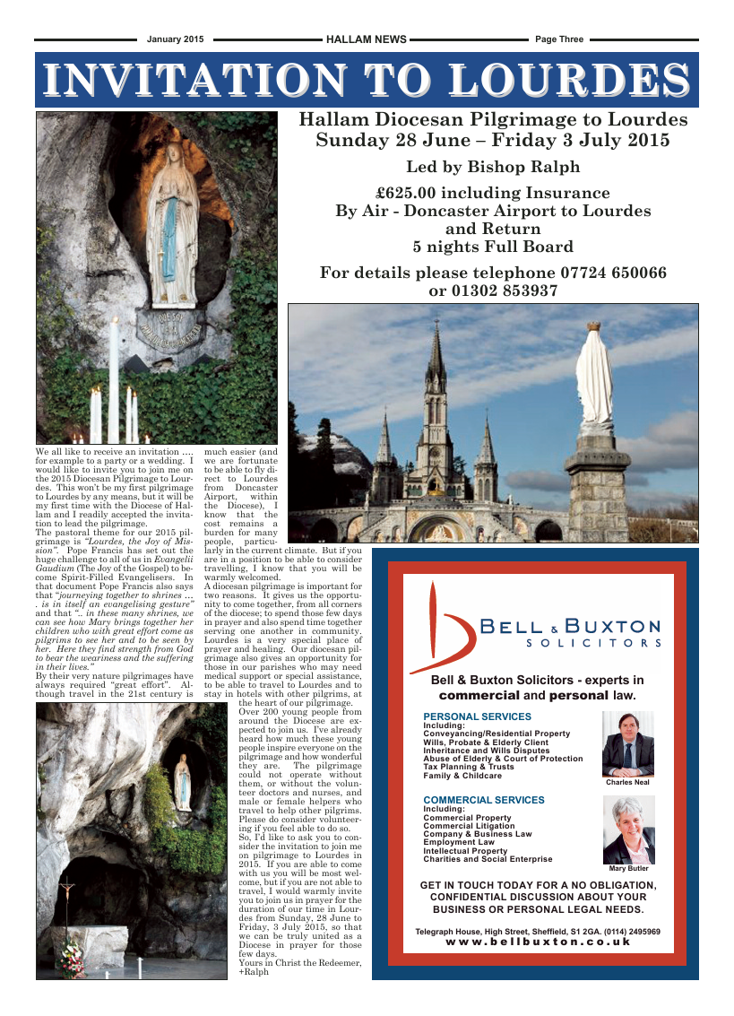 Jan 2015 edition of the Hallam News