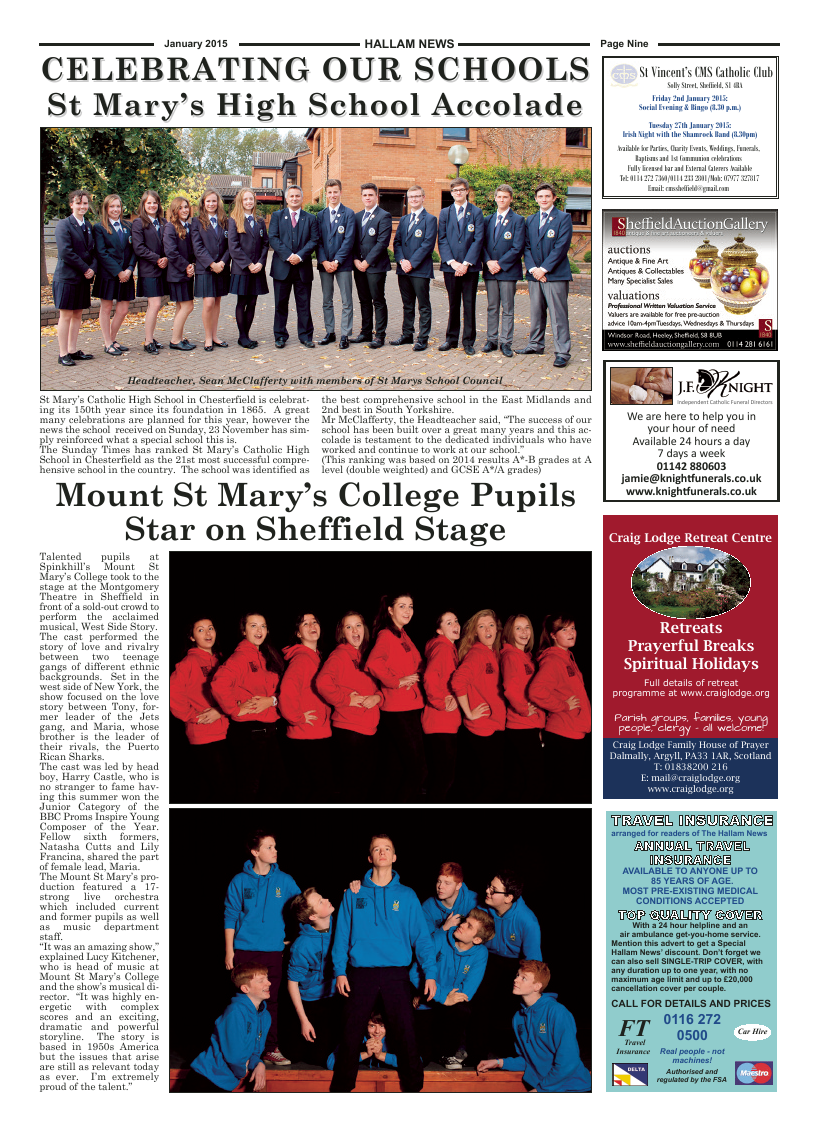 Jan 2015 edition of the Hallam News