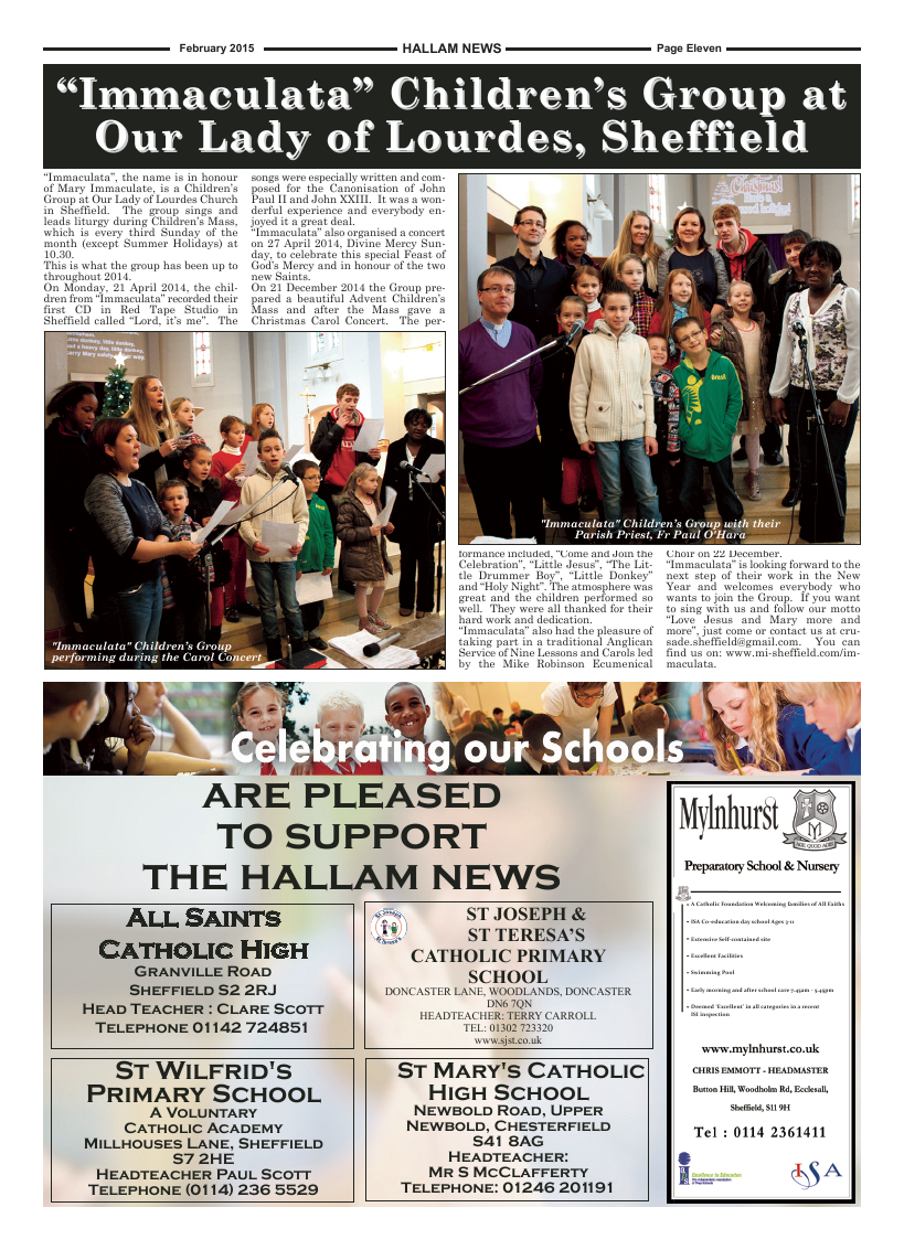 Feb 2015 edition of the Hallam News